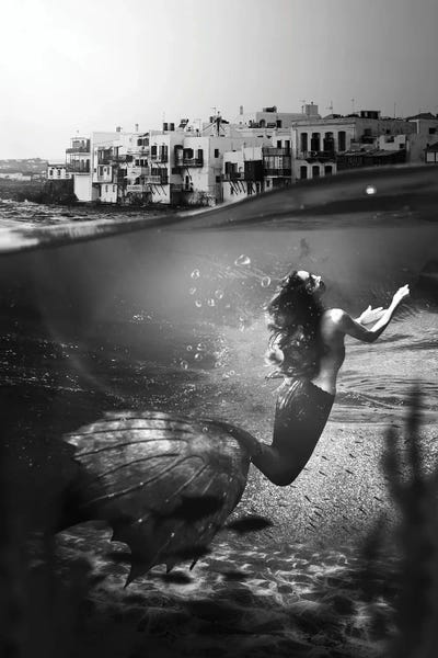 Composite Photography: The Mermaid Of Mykonos by Alexandre Venancio