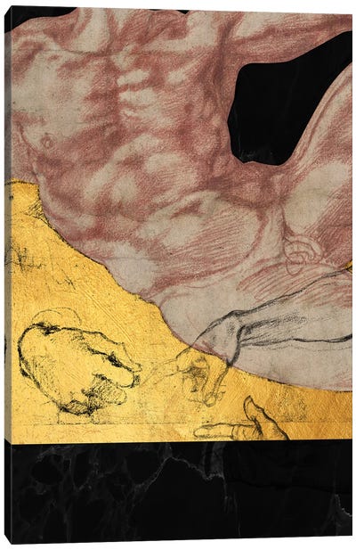 Masterpieces Remix Michelangelo II Canvas Art Print - The Creation of Adam Reimagined