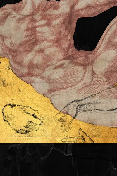 Creation Of Adam: Masterpieces Remix Michelangelo II by Alexandre Venancio