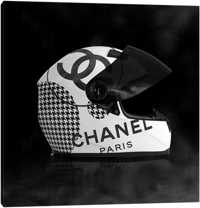 Chanel Helmet Canvas Art Print - Fashion Photography