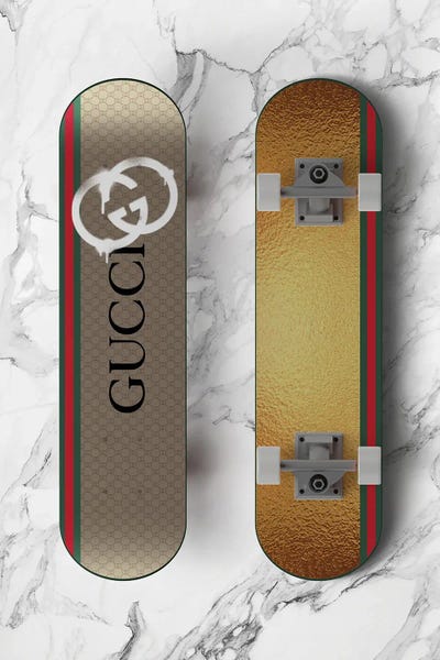 Gucci Skateboard Art Print by Alexandre 