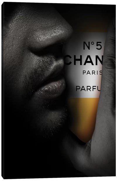 Chanel Kiss Man Canvas Art Print - Perfume Bottle Art