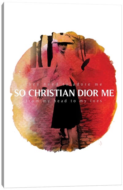 Christian Dior Me Canvas Art Print - Women's Suit Art