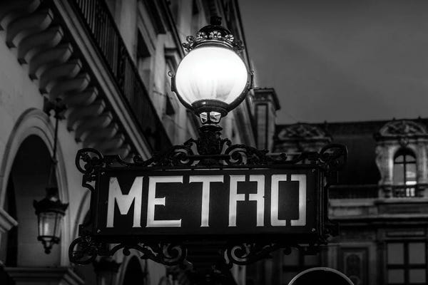 Alexandre Venancio: Paris In Black And White Metro by Alexandre Venancio