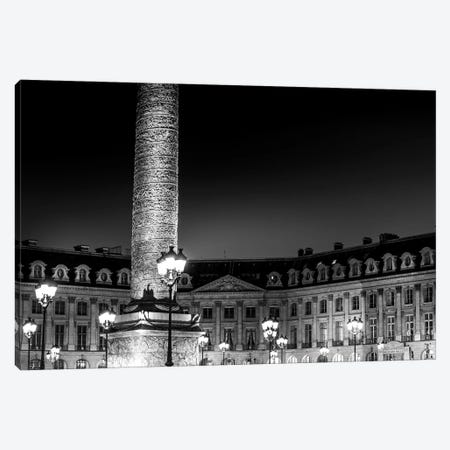 Paris In Black And White Place Vendome Canvas Print #VNC372} by Alexandre Venancio Canvas Artwork