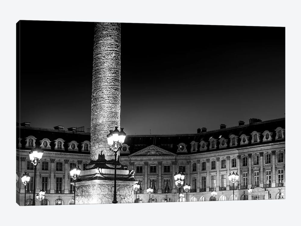 Paris In Black And White Place Vendome by Alexandre Venancio 1-piece Canvas Wall Art