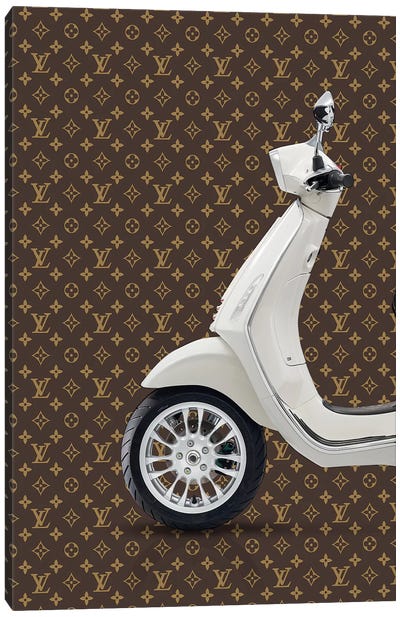 Vespa Louis Vuitton I Canvas Art Print - Scooters