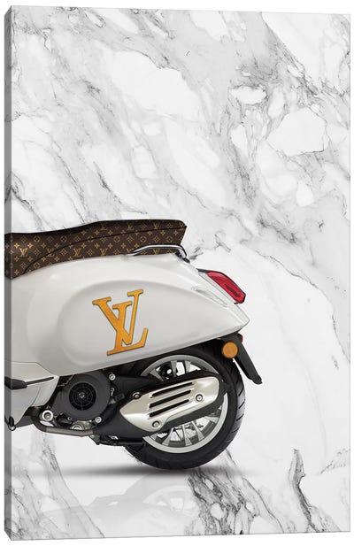 Vespa Louis Vuitton II Canvas Art Print - Scooters
