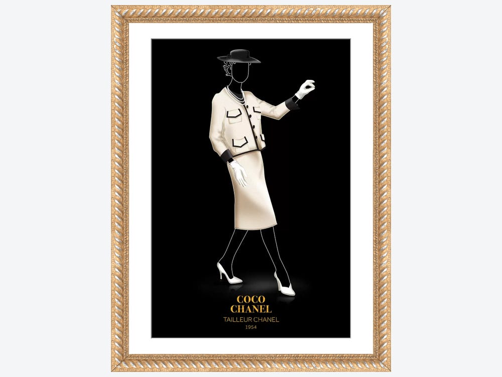 Framed Canvas Art - Tailleur Chanel, Chanel, 1954 by Alexandre Venancio ( Fashion > Women's Fashion > Women's Suits art) - 26x18 in