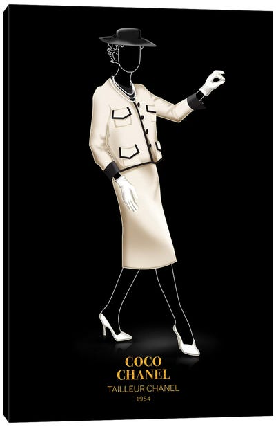 Tailleur Chanel, Chanel, 1954 Canvas Art Print - Model