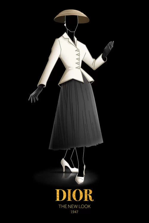 The New Look, Christian Dior, 1947 by Alexandre Venancio wall art