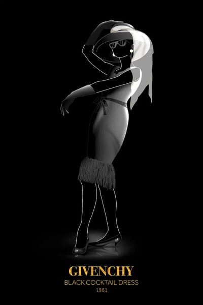 Historical Fashion: Black Cocktail Dress, Givenchy, 1961 by Alexandre Venancio