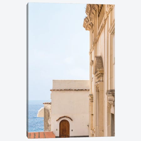 Amalfi Coast Sea And Building Canvas Print #VNC530} by Alexandre Venancio Canvas Artwork