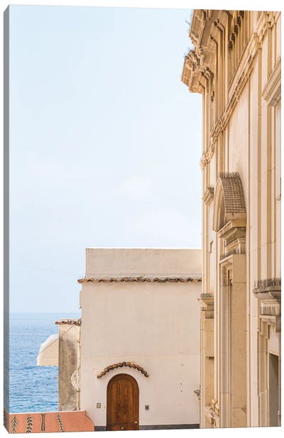 Amalfi Coast Sea And Building Canvas Art Print - Alexandre Venancio
