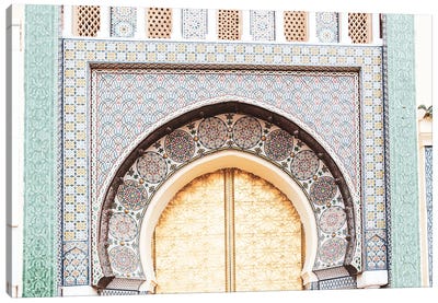 Morocco - Building Detail V Canvas Art Print - Moroccan Culture