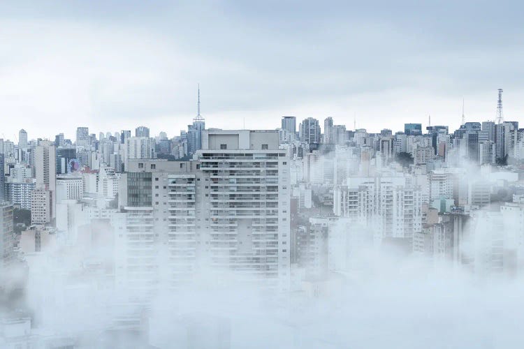 São Paulo Skyline BW II by Alexandre Venancio wall art