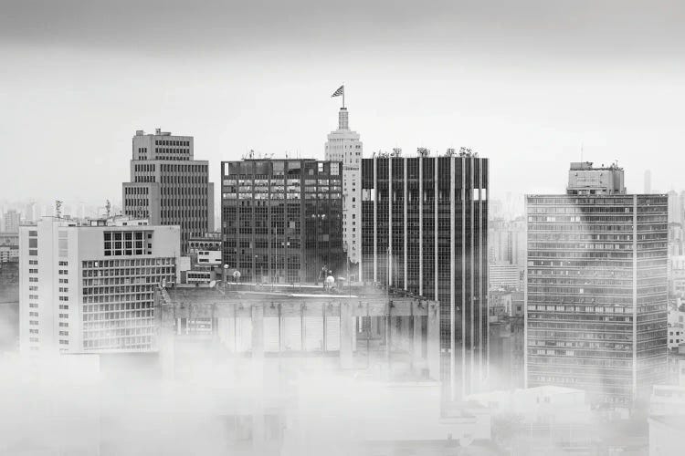 São Paulo Skyline BW by Alexandre Venancio wall art