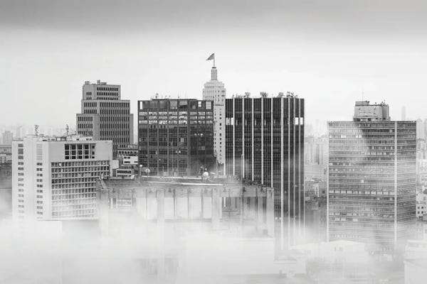 São Paulo Skyline BW