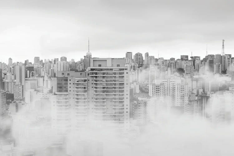 São Paulo Skyline BW B by Alexandre Venancio wall art