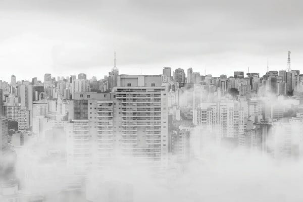 São Paulo Skyline BW B