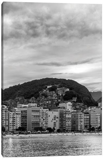 Rio De Janeiro Copacabana And Favela Canvas Art Print - Rio de Janeiro Art