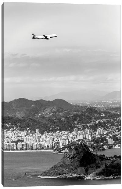 Rio De Janeiro The Airplane Canvas Art Print - Brazil Art