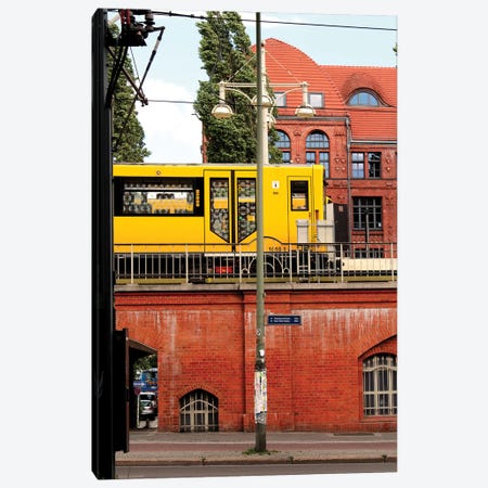 Berlin's Yellow Tone Metro Canvas Print #VNC621} by Alexandre Venancio Canvas Wall Art