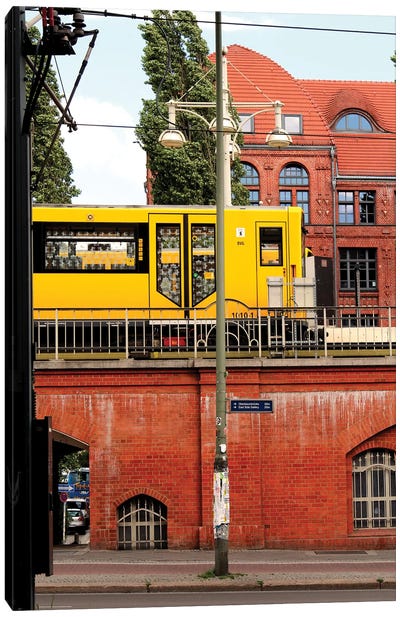 Berlin's Yellow Tone Metro Canvas Art Print