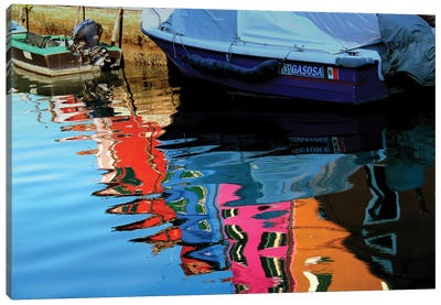Burano Italia Water Canvas Art Print - Alexandre Venancio
