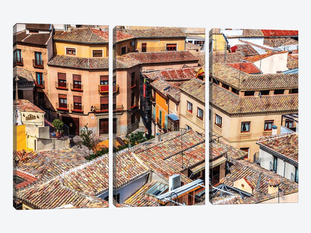Old Toledo, Spain Rooftops by Alexandre Venancio 3-piece Canvas Print