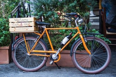 Roma, The Eternal City - Bike And Wine by Alexandre Venancio framed wall art