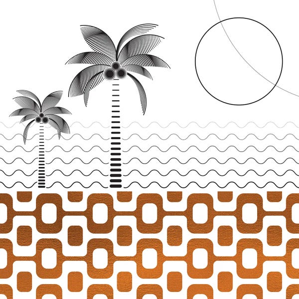 Illustrations: Brazil's Minimal Illustration Ipanema Beach by Alexandre Venancio