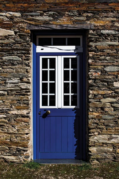 Portugal Piodão Village Door by Alexandre Venancio metal wall art