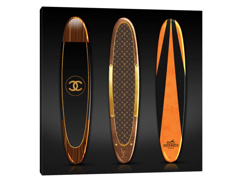 Decorative Chanel Surfboard Wall Art / Modern Art / Hawaiian image