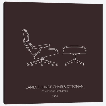 Eames Lounge Chair Canvas Print #VNC714} by Alexandre Venancio Canvas Art Print