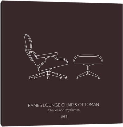 Eames Lounge Chair Canvas Art Print - Furniture