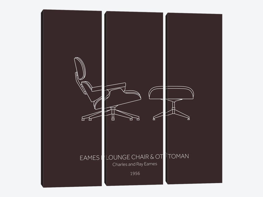 Eames Lounge Chair by Alexandre Venancio 3-piece Art Print