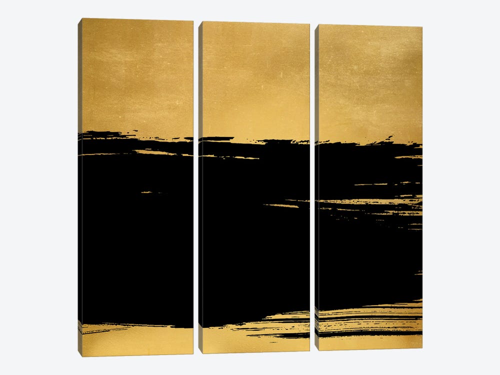 Golden And Black B by Alexandre Venancio 3-piece Canvas Art Print
