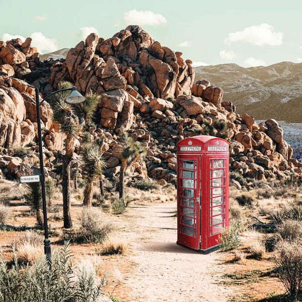 Desert: Surreal Capitalism UK Phone Booth by Alexandre Venancio