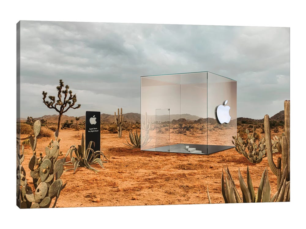 Surreal Capitalism Apple Store C - Canvas Artwork