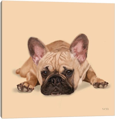 French Bulldog - Living The Life Canvas Art Print - Vicki Newton