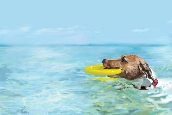 Vicki Newton: Terrier Bringing It In by Vicki Newton