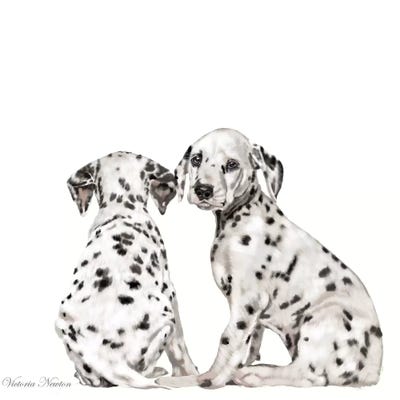 Dalmations by Vicki Newton metal wall art