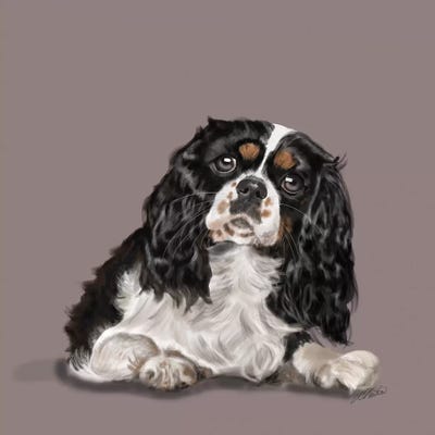 King Charles Big Eyes by Vicki Newton acrylic art print