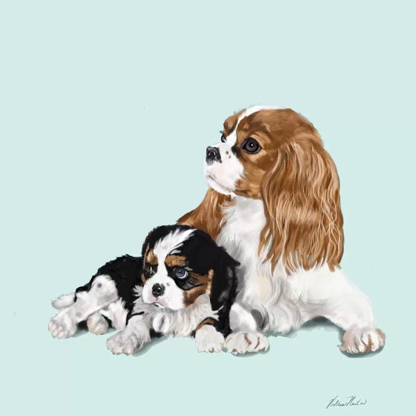 Vicki Newton: King Charles Pair by Vicki Newton