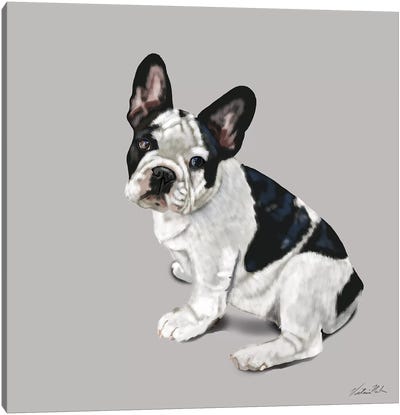 French Bulldog Waiting Canvas Art Print - Vicki Newton