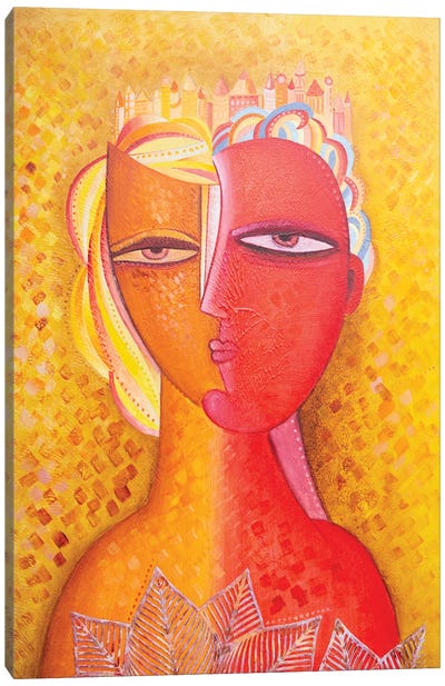 Crystal Soul Canvas Art Print - Yellow Art