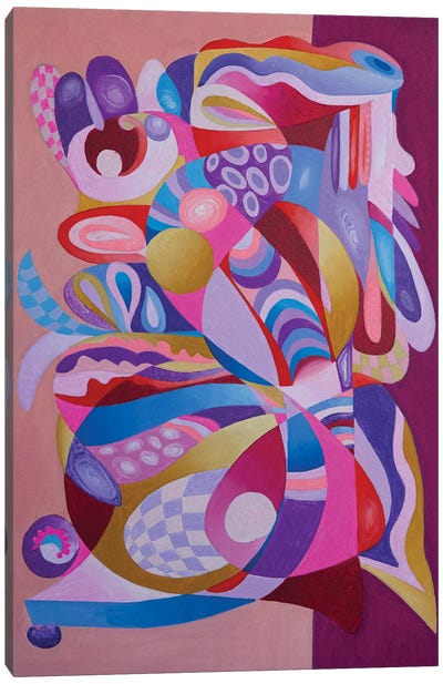 Astral Dance Canvas Art Print - Purple Abstract Art