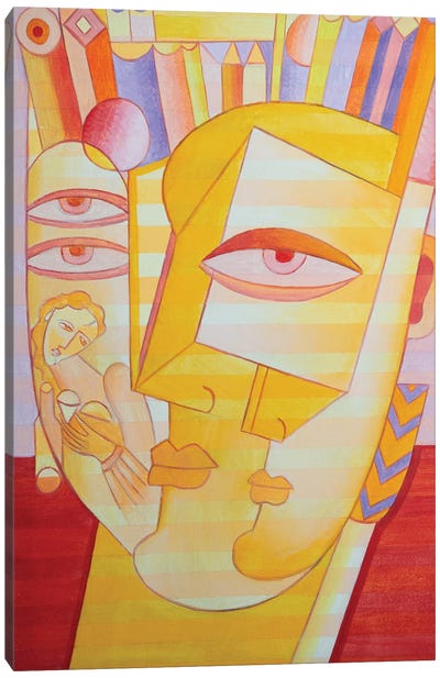 Yellow Man's Dream Canvas Art Print - Van Hovak