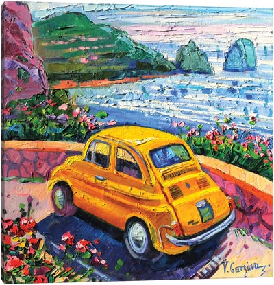 Capri View Canvas Art Print - Italy Art